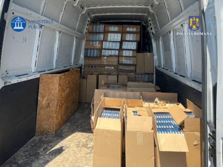 barbat retinut dupa ce a fost depistat pe drumul european 70 in zona municipiului caracal cu duba plina de tigari contrafacute 68414a6e989bd