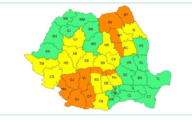 cod portocaliu de averse torentiale si vijelii dar si canicula in olt 68429dbedb907