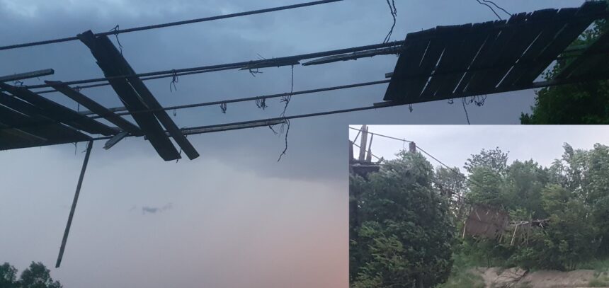 foto puntea peste oltet la morunglav distrusa de vijelie autoritatile au inchis o 6862aee4ad932