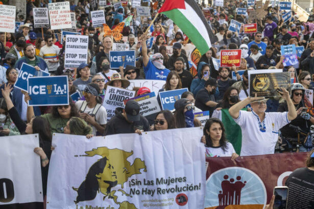 videofoto gaze lacrimogene si grenade sonore folosite de politie in centrul los angeles la proteste impotriva raidurilor anti imigratie 6843e9f54af8f