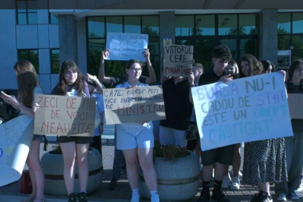 elevii din olt protest la prefectura olt 6865229a5557a