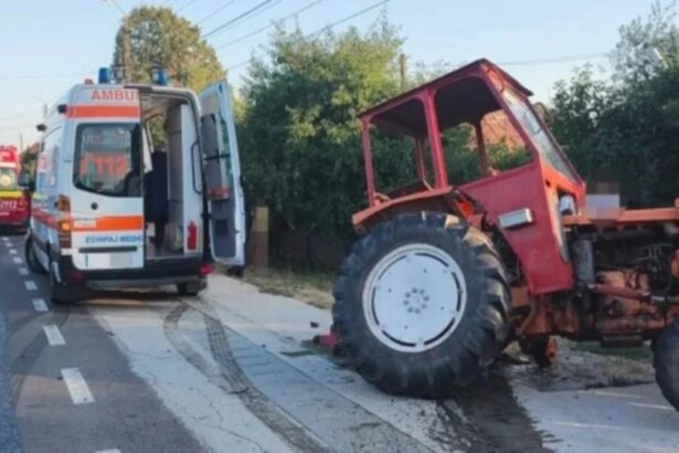 accident mortal provocat de un minor pus sa conduca un tractor o femeie si a pierdut viata iar proprietarul utilajului a fost retinut 68da755da44da