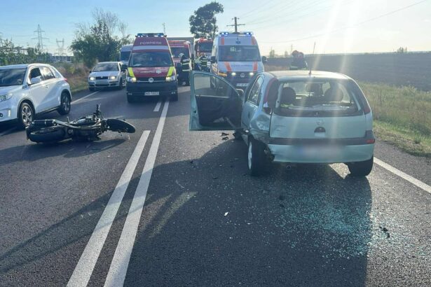 accident pe dn 65 la intrarea in slatina o motocicleta si un autoturism implicate 68cd76e697ee8