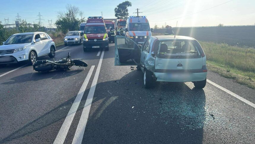 accident pe dn 65 la intrarea in slatina o motocicleta si un autoturism implicate 68cd76e697ee8