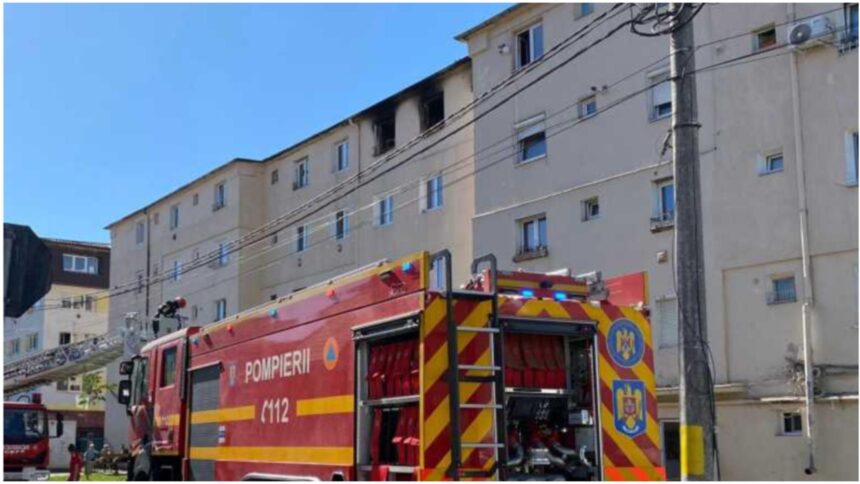 incendiu de proportii intr un apartament din municipiul medias 20 de persoane s au autoevacut 68d1316c3242e
