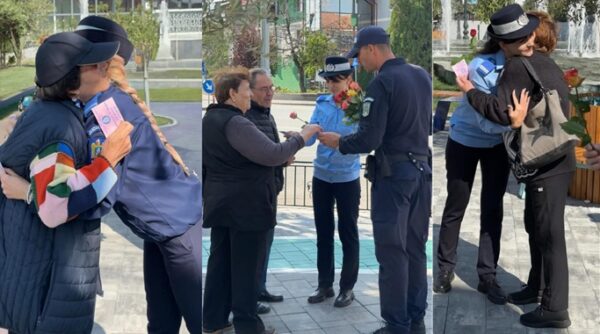 jandarmii olteni gest emotionant pentru seniori pe strada de ziua persoanelor varstnice foto 68df6a427de1e