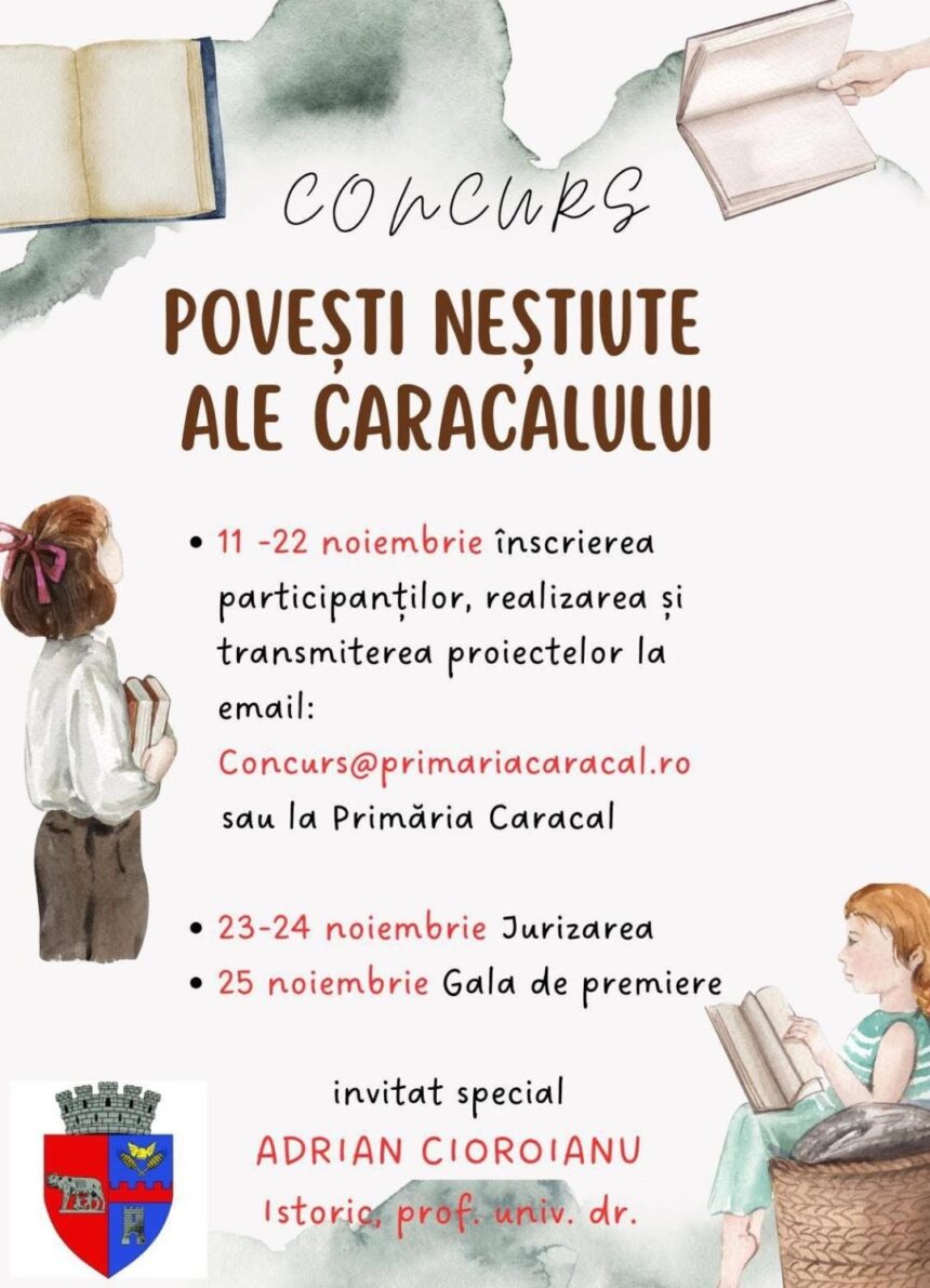 primaria municipiului caracal anunta concursul povesti nestiute ale caracalului 6914455c3d539