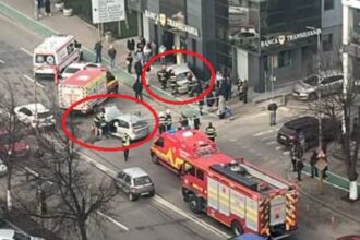 coliziune puternica intre doua autoturisme pe strada crisan din slatina produsa de un sofer de 79 de ani foto 694623d2c7429