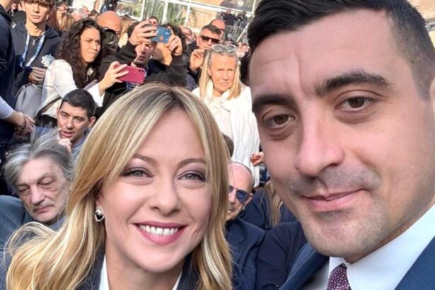 george simion intalnire oficiala cu premierul italiei giorgia meloni la roma cei doi s au pozat impreuna foto 694059a3c9b48