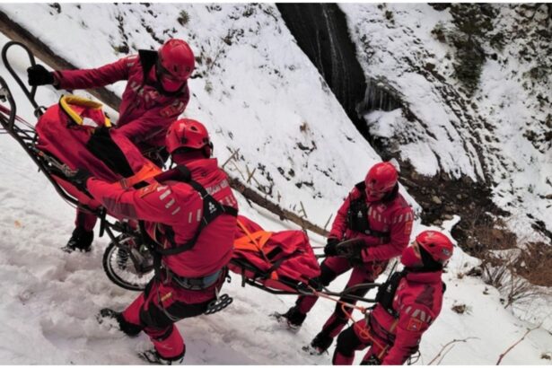 misiune dificila a salvamontistilor in zona inalta din masivul cehlau o persoana este inconstienta si nu se poate interveni cu elicopterul din cauza vremii 692ecb40ac101