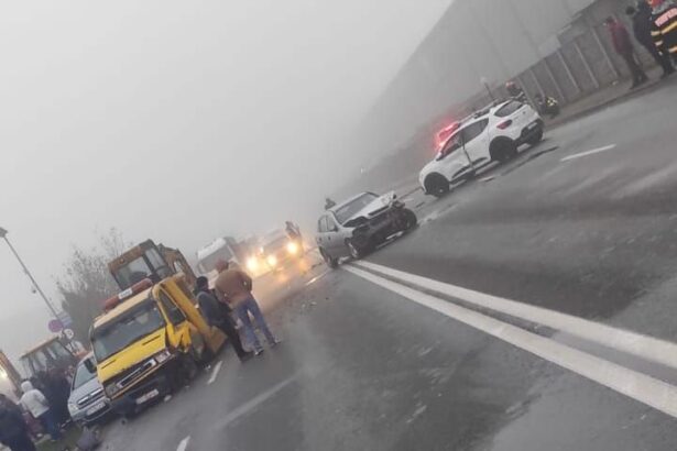 patru masini implicate intr un accident rutier in zona pirelli o femeie la spital 694254e721f0d