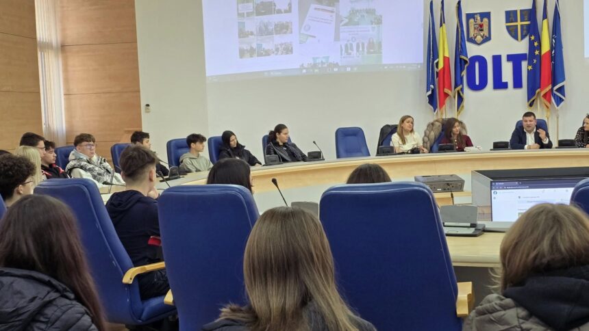 scoala altfel la consiliul judetean olt 50 de liceeni au ocupat locurile consilierilor si l au interogat pe presedintele marius oprescu 6941fcce4c875