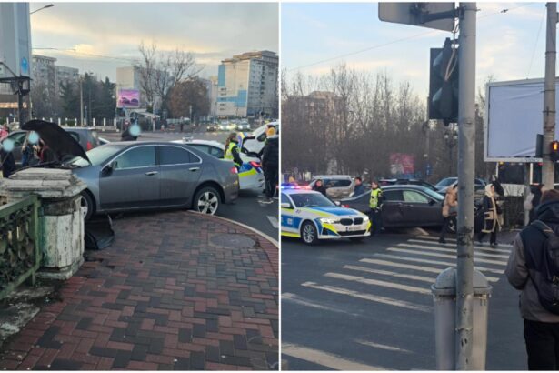 accident demn de cascadorii rasului in capitala o masina a lovit podul peste raul dambovita si a aterizat pe trotuar 697b0d775200f