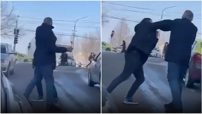 bataie in trafic doi soferi din botosani si au impartit pumni si picioare video 696b6485e5cd0