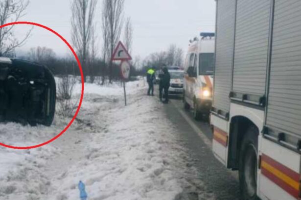 microbuz cu 8 persoane rasturnat in calan o femeie a necesitat ingrijiri medicale 695e22b587782
