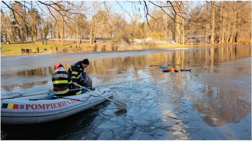 misiune contracronometru in municipiul craiova un copil de cinci ani a cazut in lacul inghetat din parcul romanescu 696b99432f0ec
