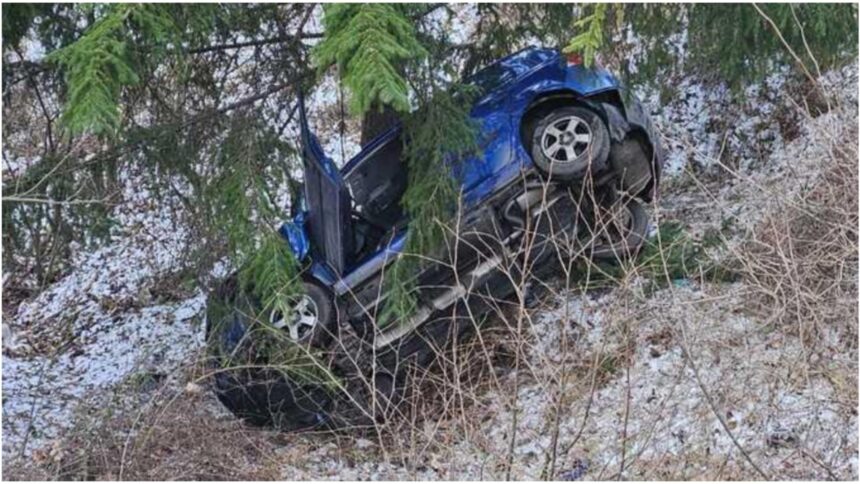 o masina a cazut intr o prapastie de aproximativ 10 metri in judetul arges un minor de 15 ani a fost ranit 6957d76c81b26