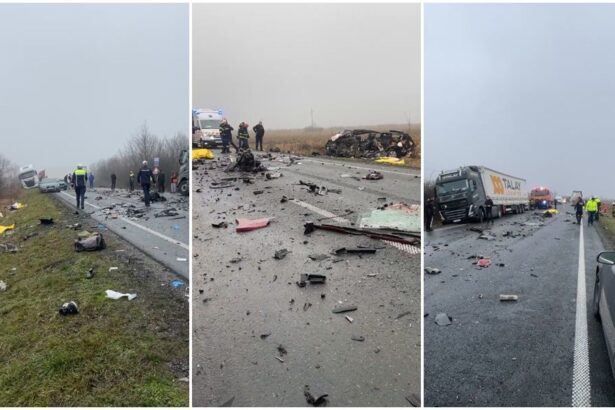 video grav accident pe e70 cel putin 6 persoane au murit impact devastator intre un microbuz un tir si o autocisterna 6978ac61b9e7d