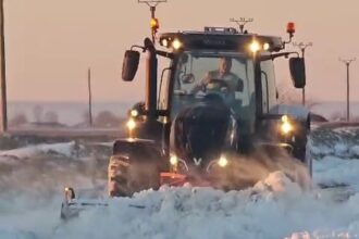 viscolul le a facut viata grea drumarilor in sudul judetului olt interventii cu utilaje de mare capacitate pe mai multe drumuri video 6965ff5601e3c