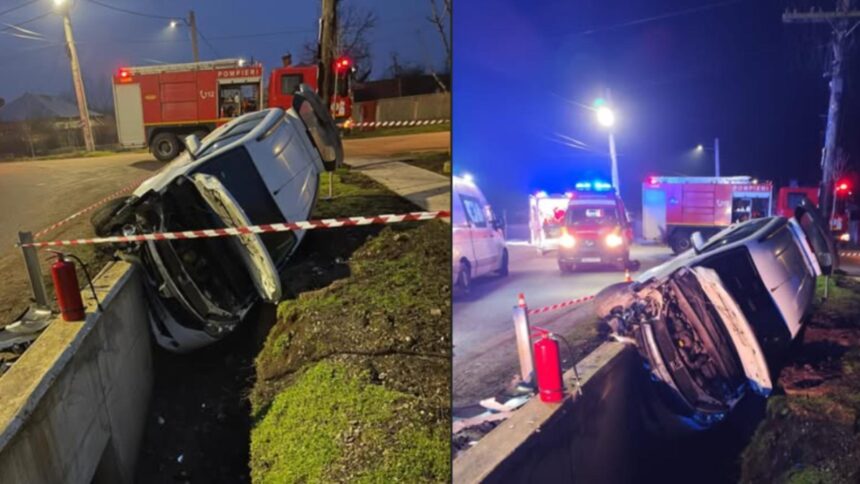accident grav pe o sosea din teleorman un autoturism cu sase persoane s a rasturnat intr un sant doua victime au ajuns la spital foto 6991794925e38