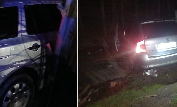 accident intr o localitate din olt un barbat a intrat cu masina intr un gard soferul avea o alcoolemie uriasa foto 6994f2acab981